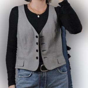 Women's Black and Gray vintage Vest